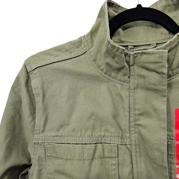 Vintage America Cotton Canvas Anorak Utility Jacket Olive Green New Size M - Picture 5 of 15